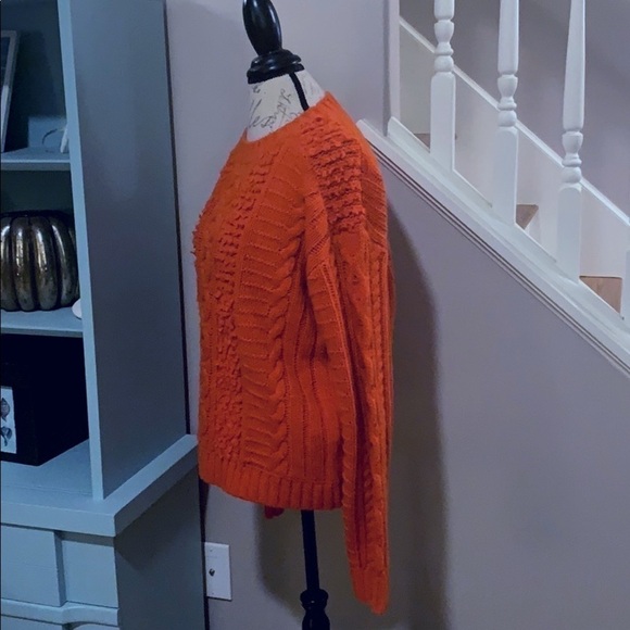 BANANA REPUBLIC Fringe Cable Crew Neck Sweater - Picture 3 of 8